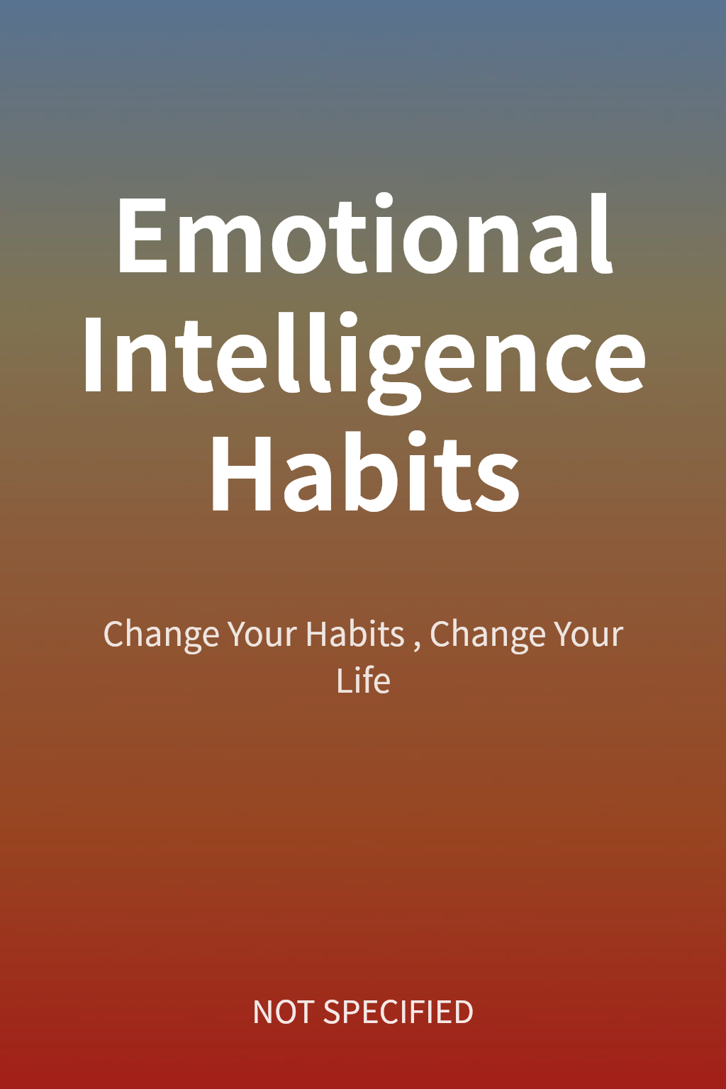 Emotional Intelligence Habits cover