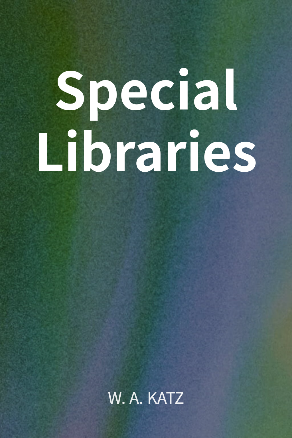 Special Libraries 封面