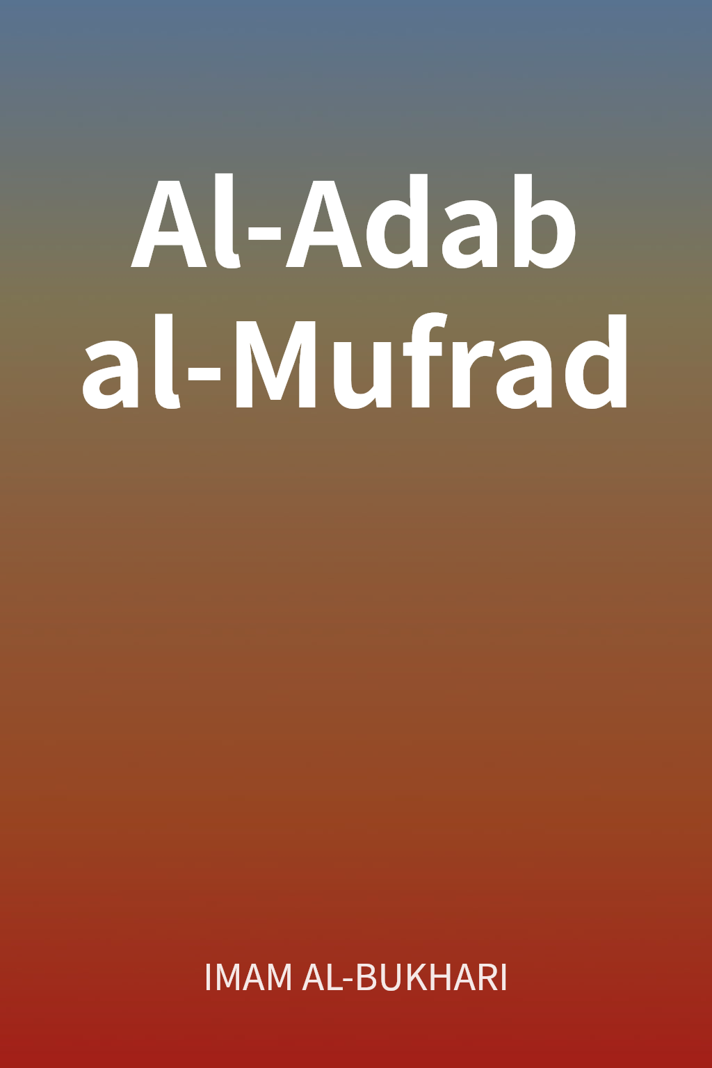 Al-Adab al-Mufrad cover