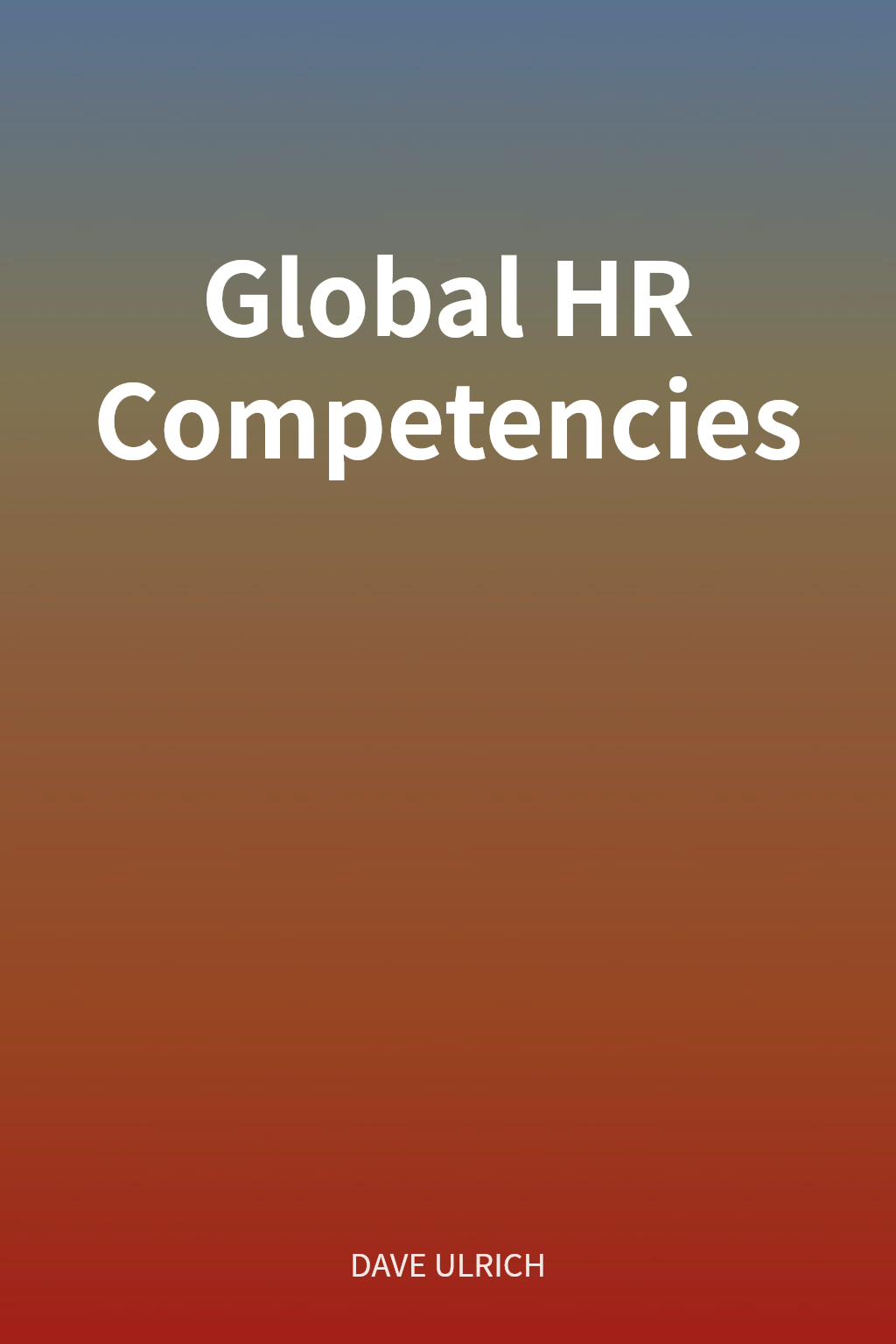 Global HR Competencies cover