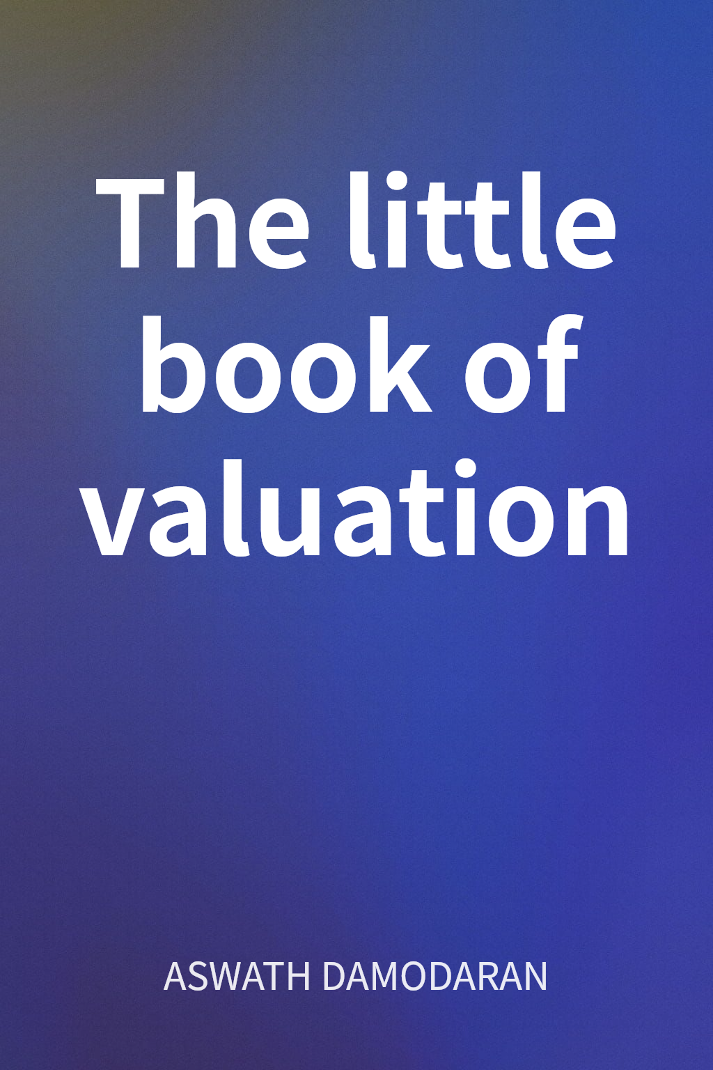 The little book of valuation cover