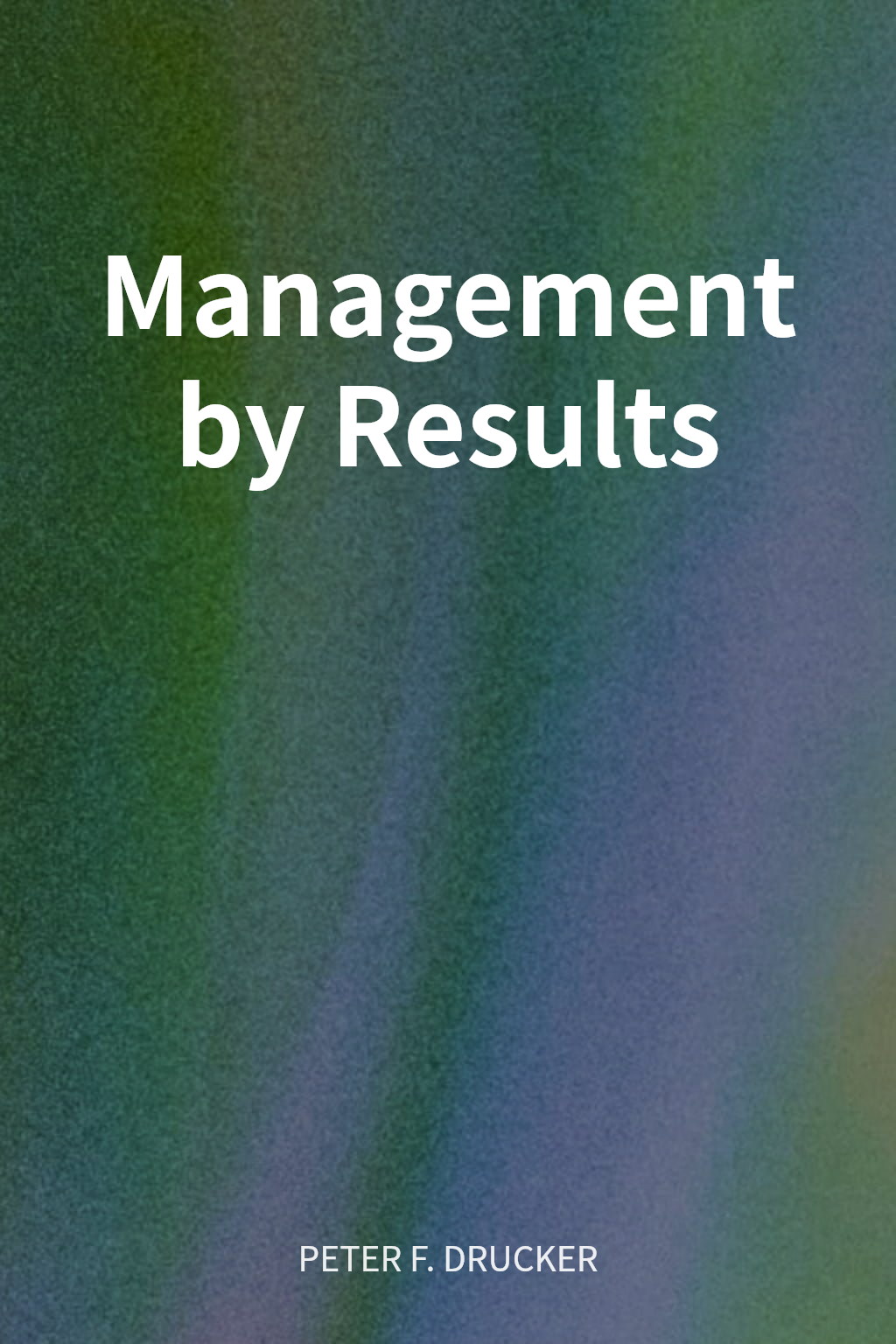Management by Results cover