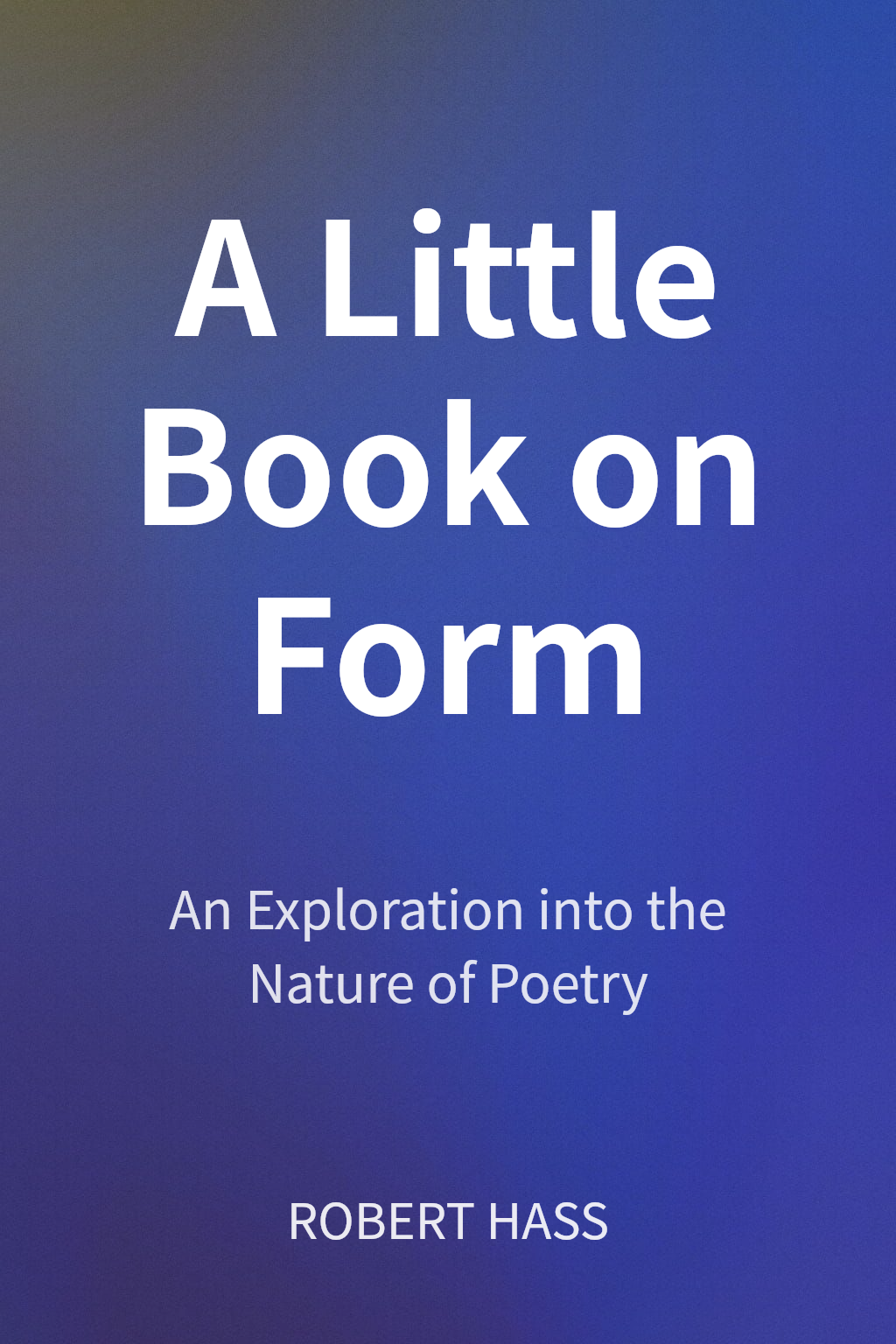 A Little Book on Form cover