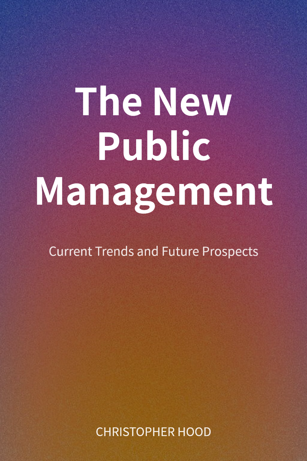 The New Public Management cover