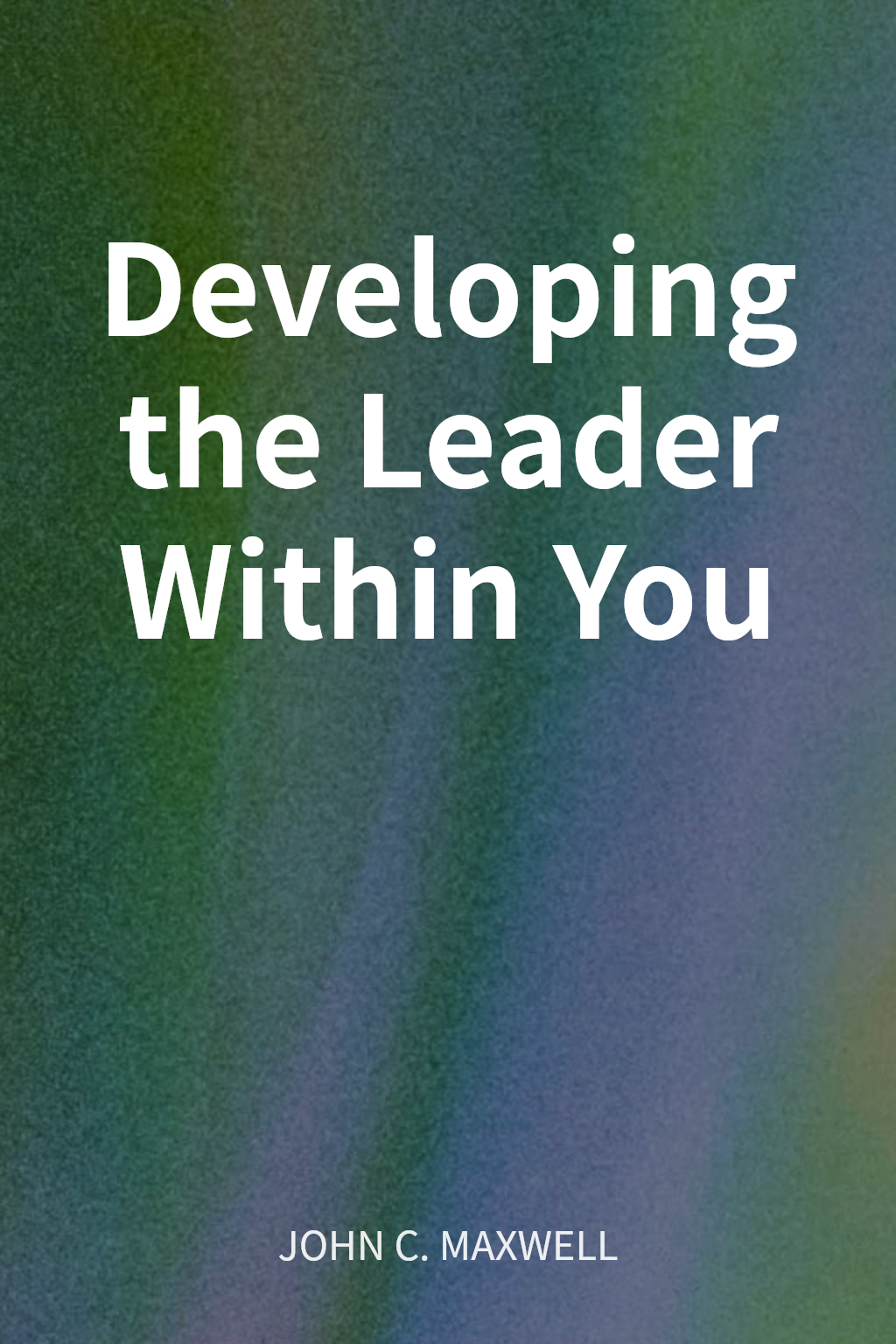 Developing the Leader Within You cover
