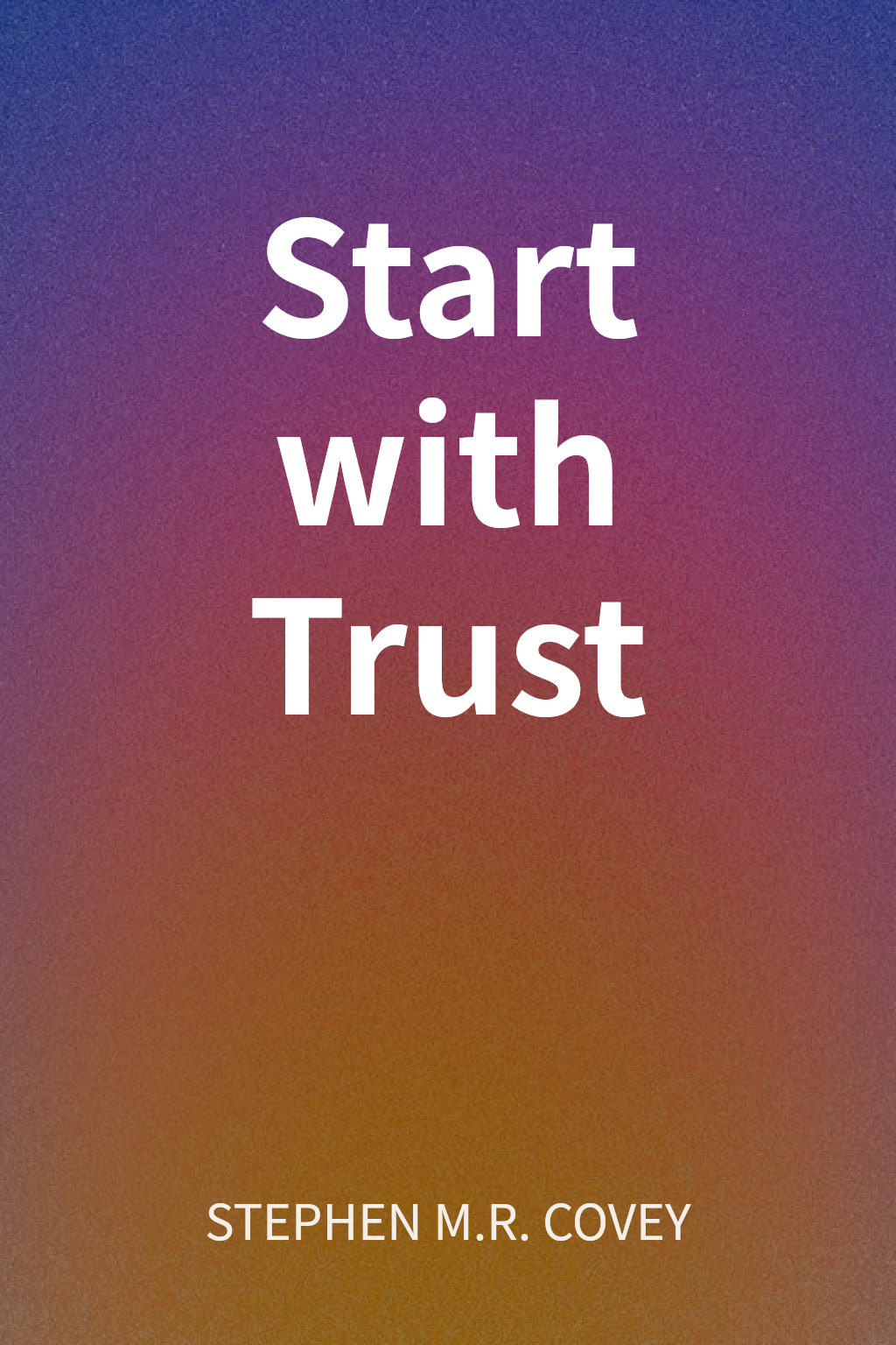 Start with Trust cover
