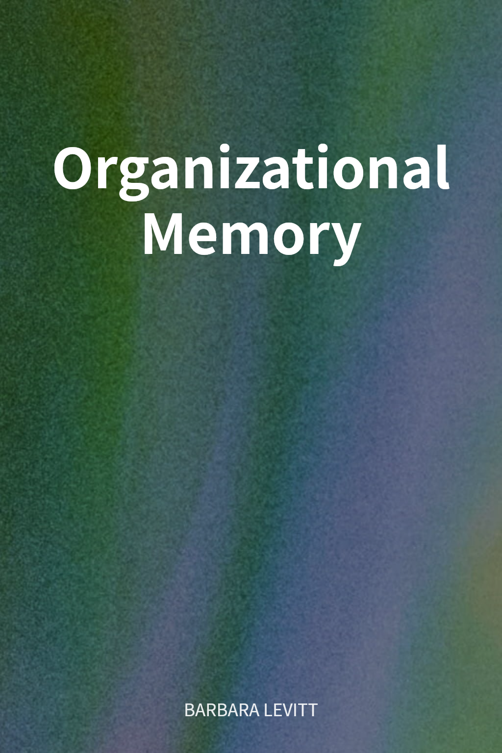 Organizational Memory cover