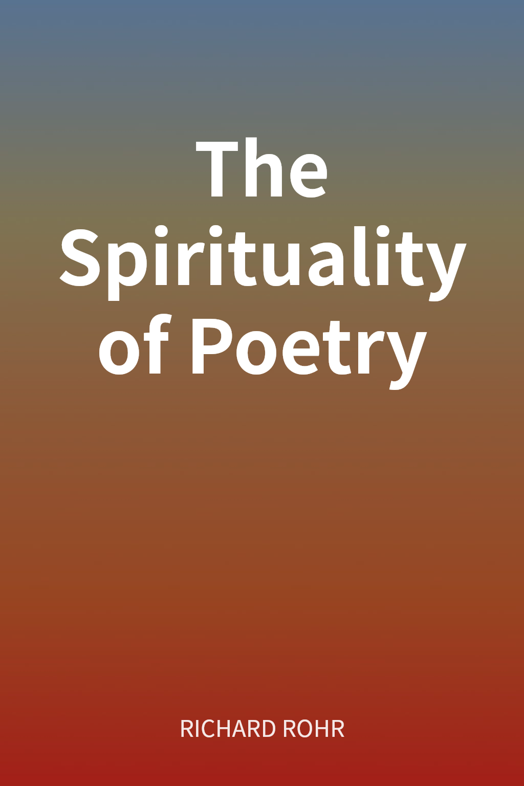 The Spirituality of Poetry cover