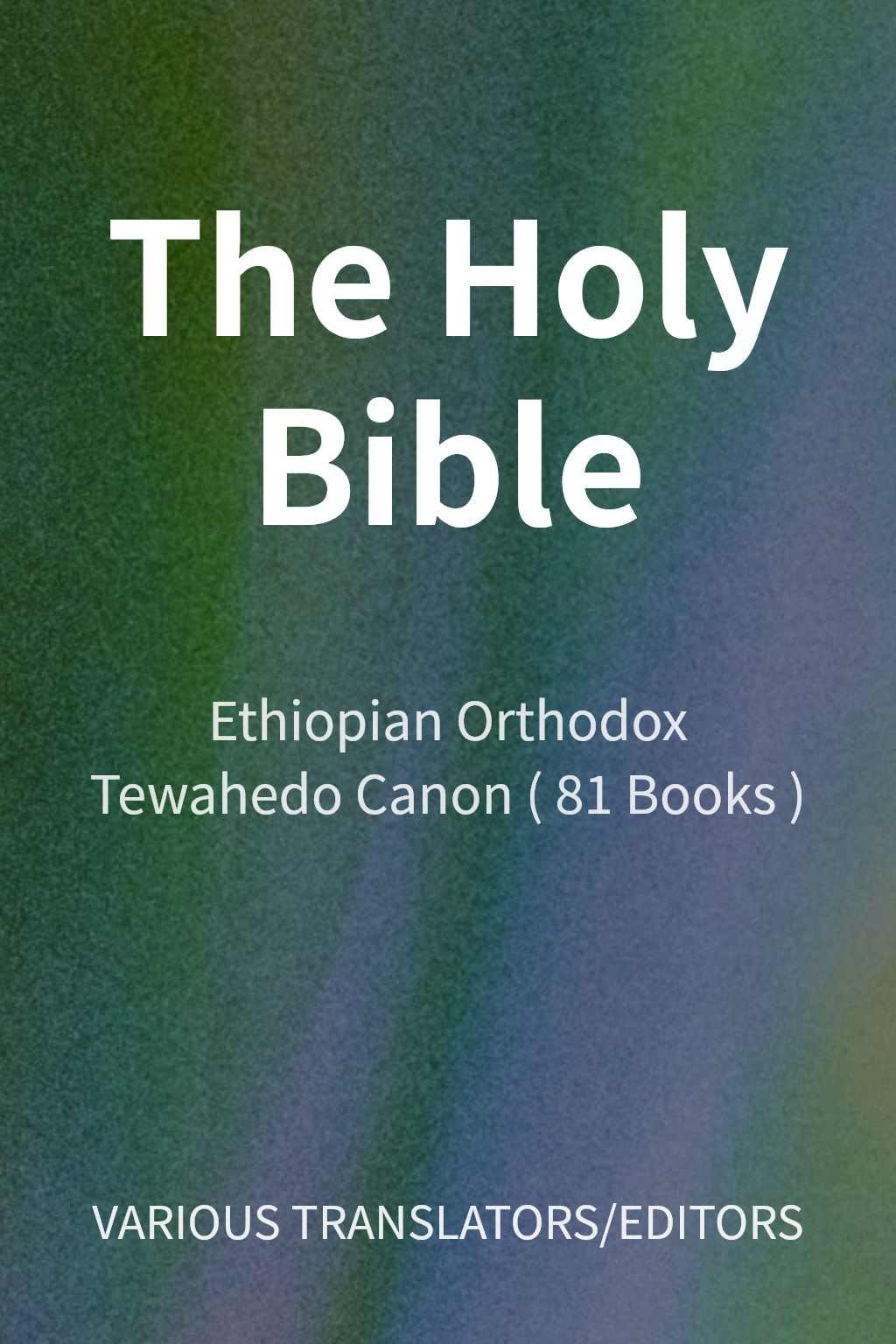 The Holy Bible cover