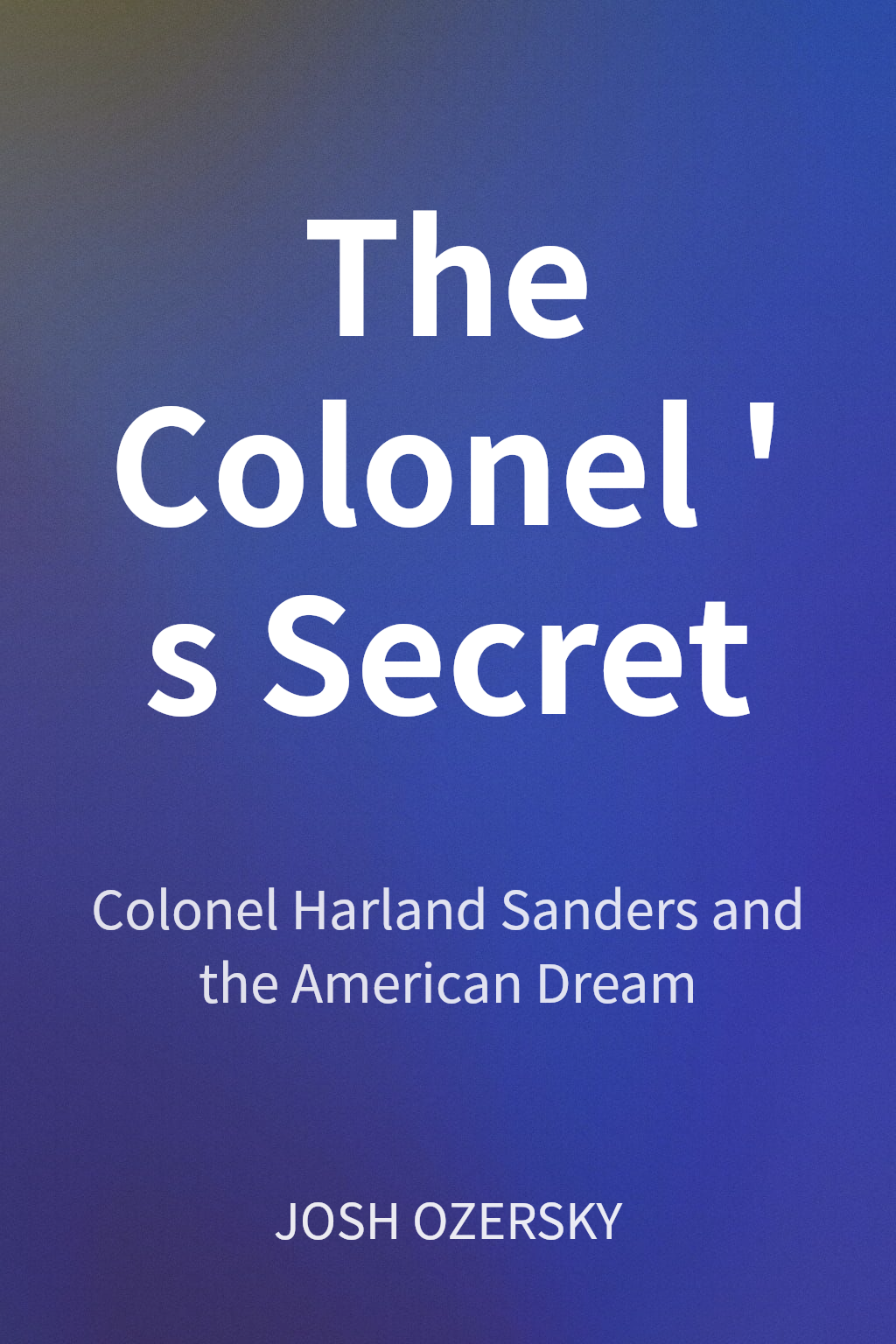 The Colonel's Secret cover
