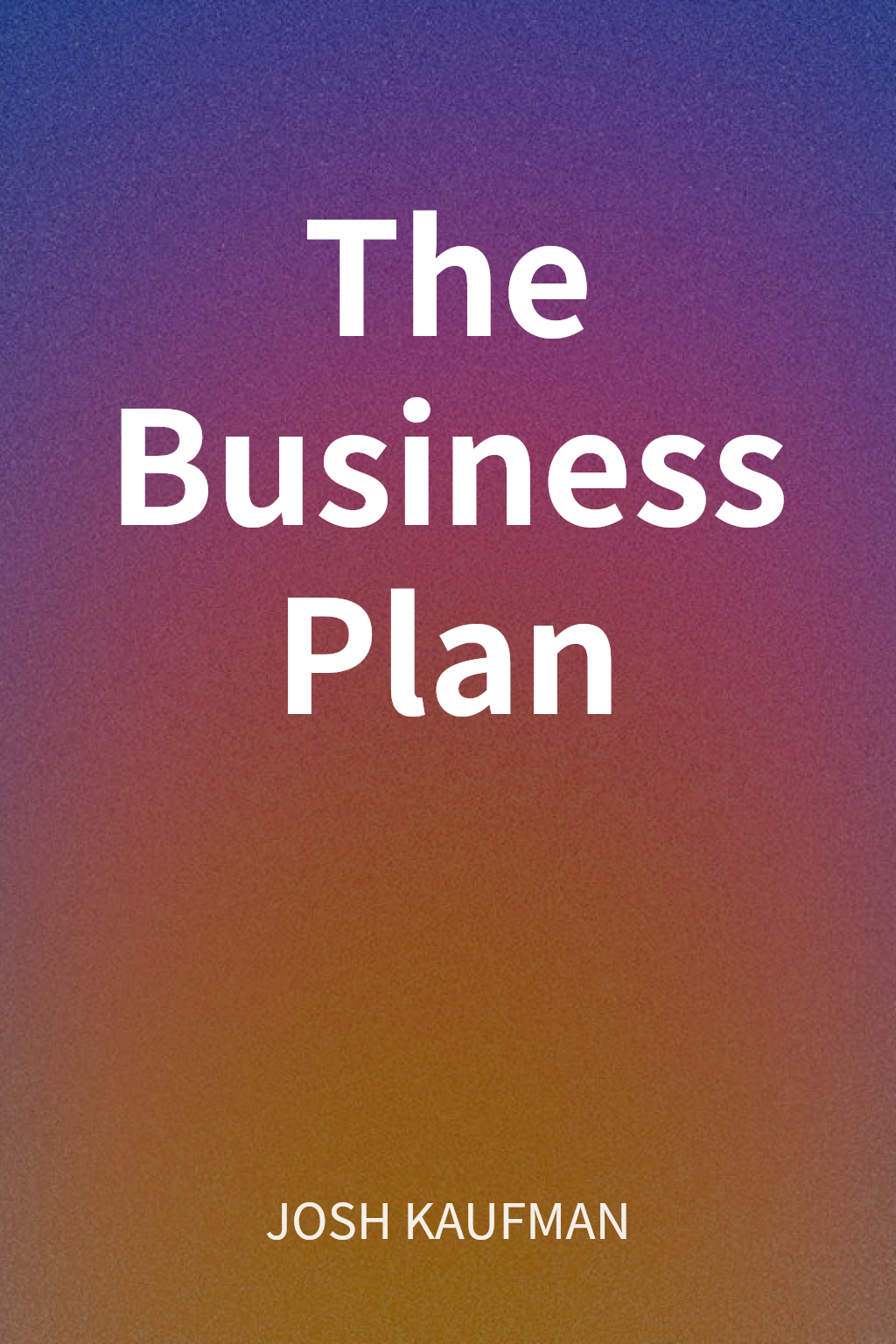 The Business Plan cover