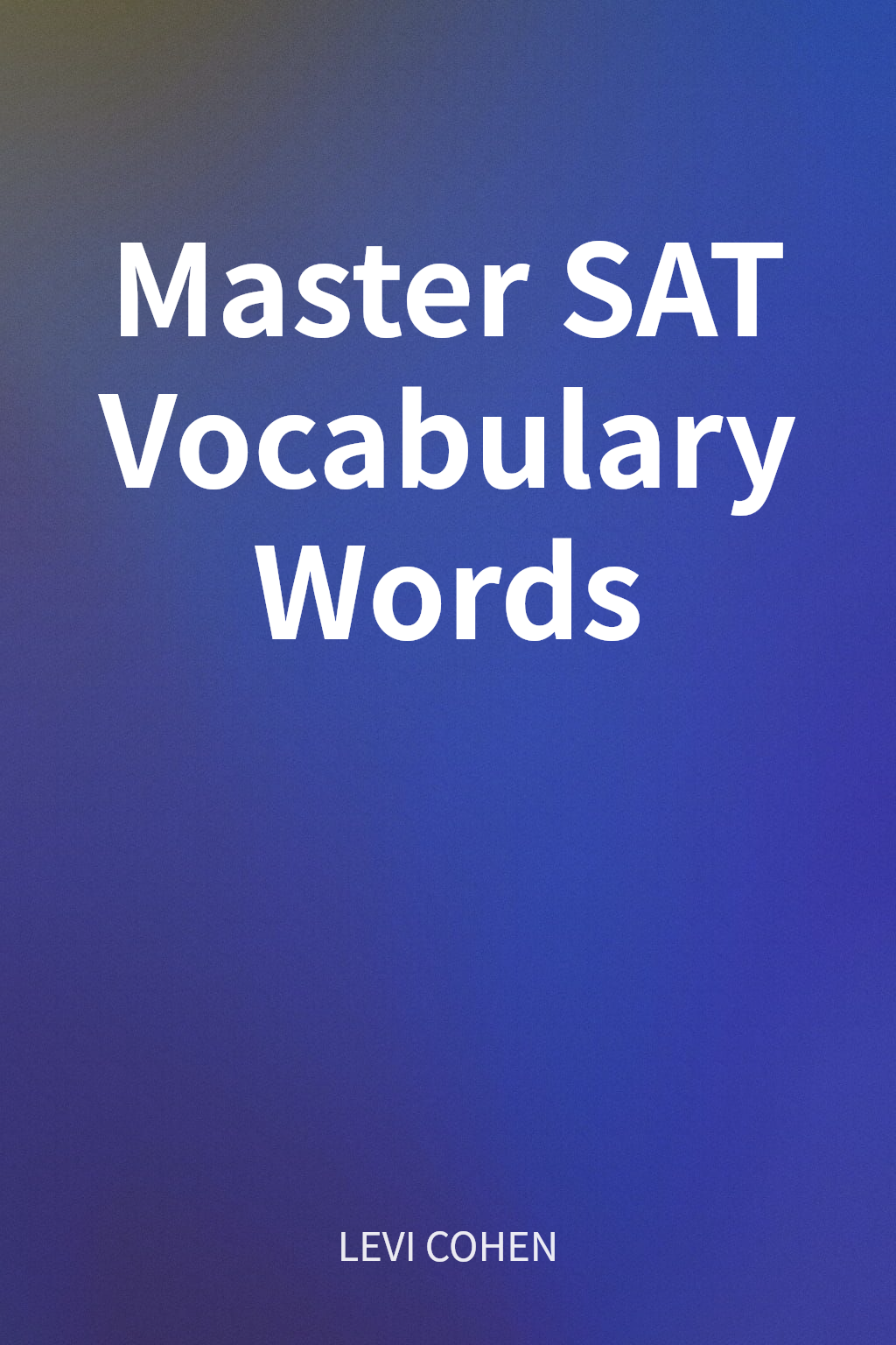 Master SAT Vocabulary Words cover