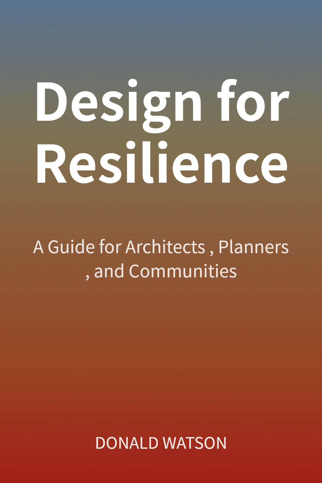 Design for Resilience cover