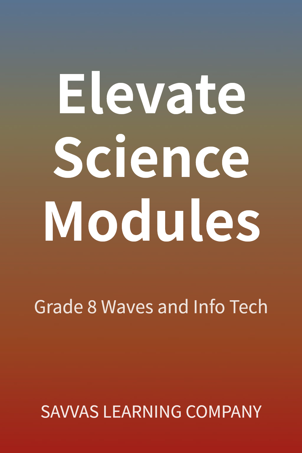 Elevate Science Modules cover