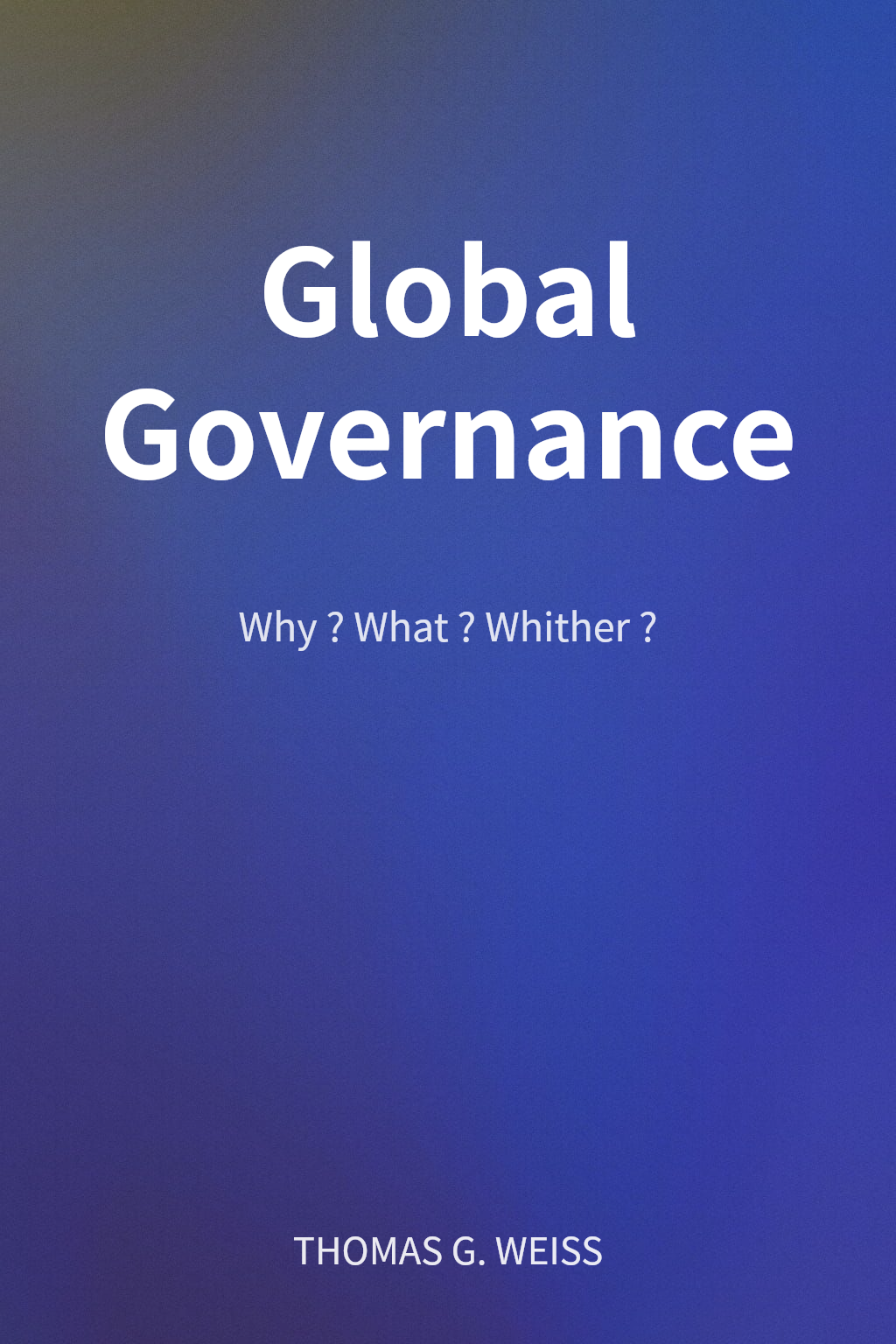 Global Governance cover