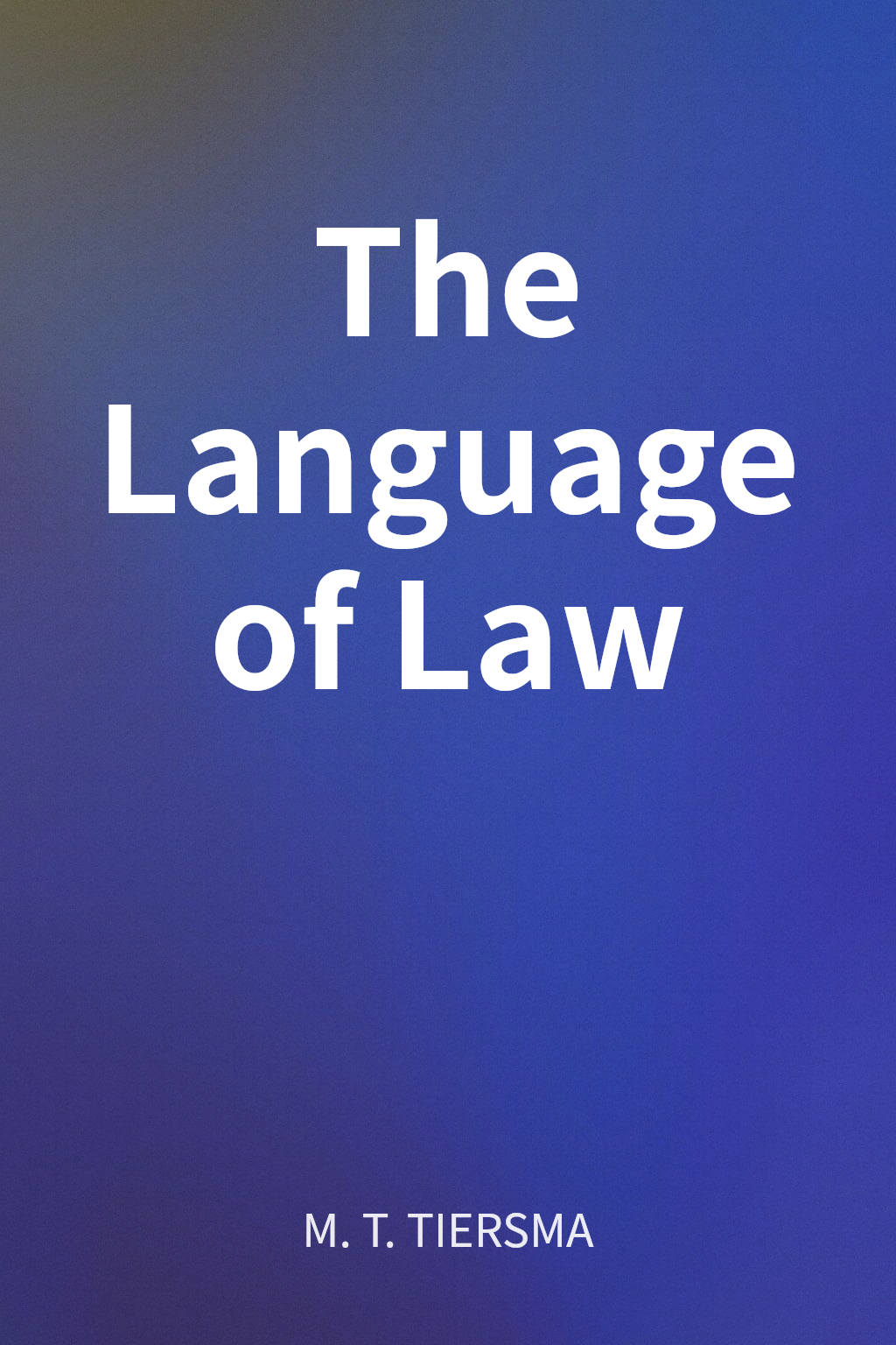 The Language of Law cover
