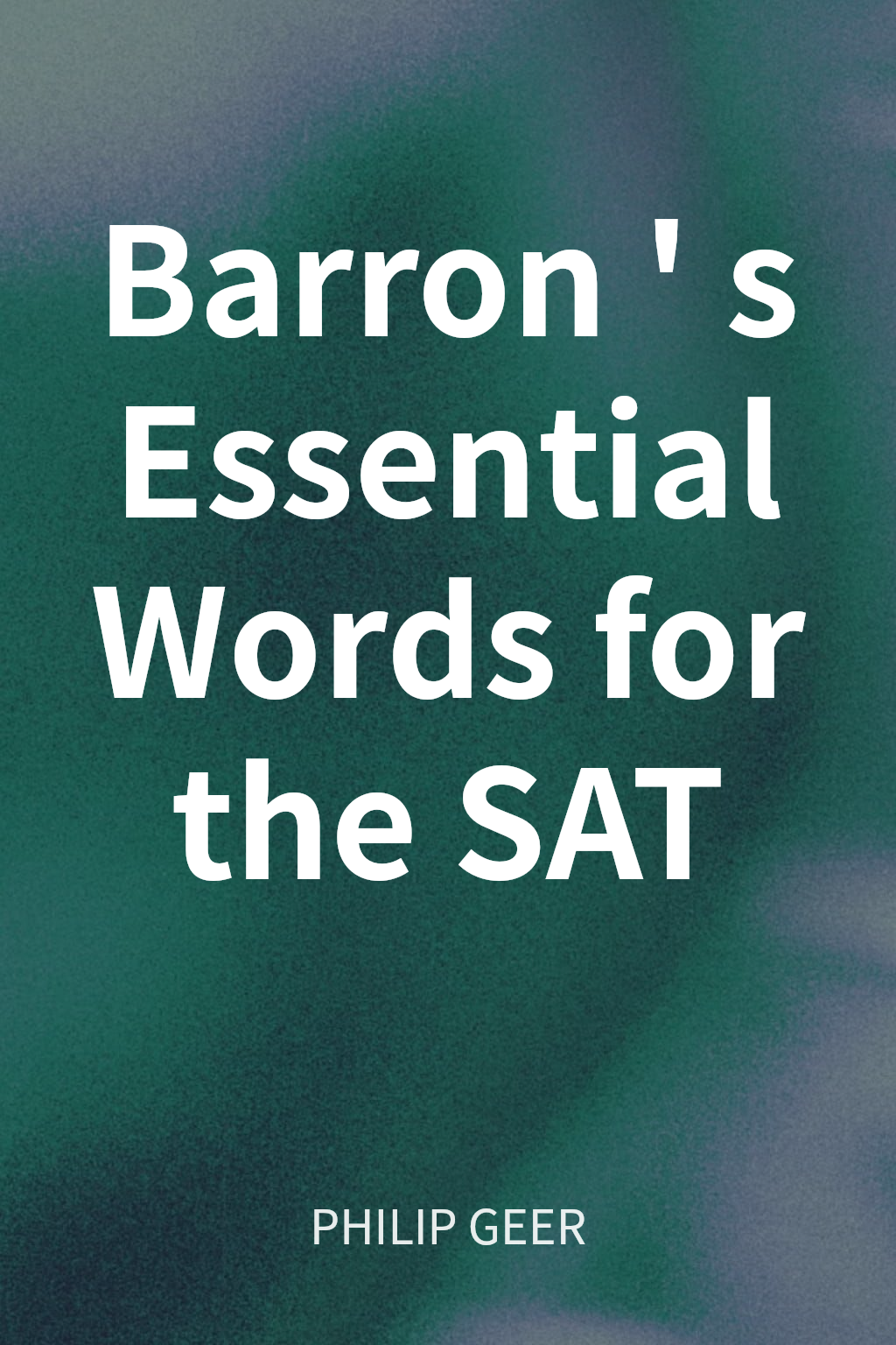 Barron's Essential Words for the SAT cover