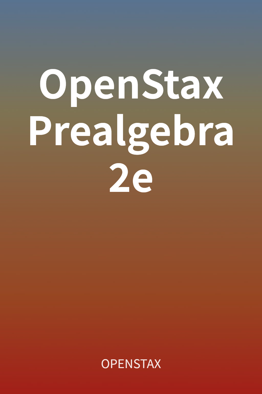 OpenStax Prealgebra 2e cover