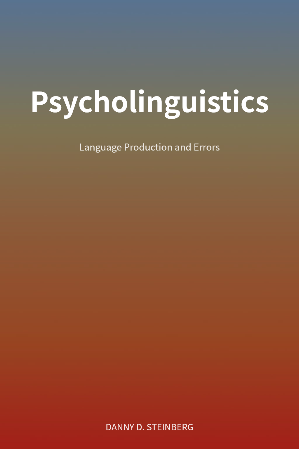 Psycholinguistics cover