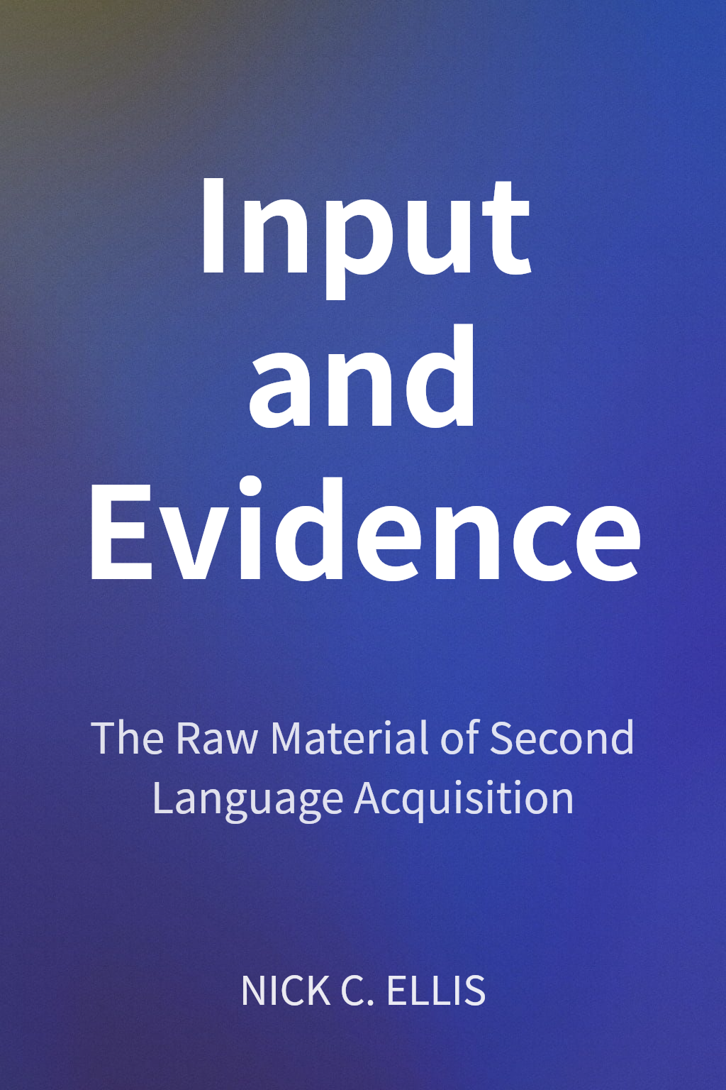 Input and Evidence cover