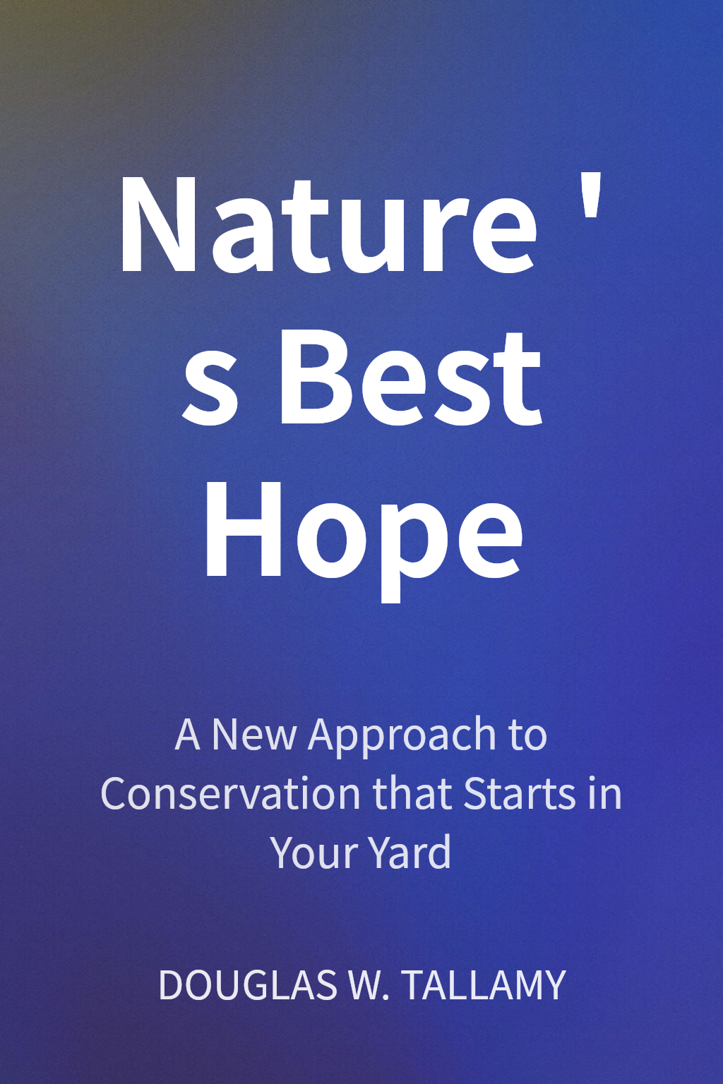 Nature's Best Hope cover