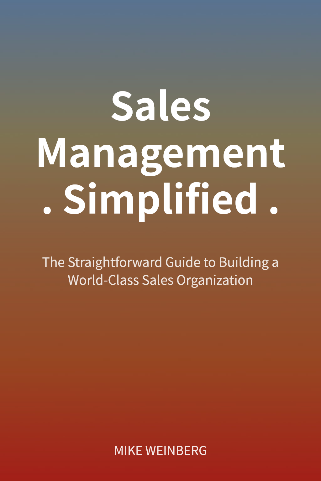 Sales Management. Simplified. cover