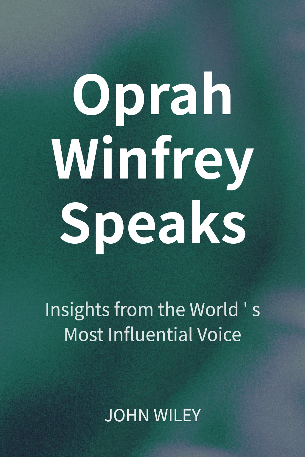Oprah Winfrey Speaks cover