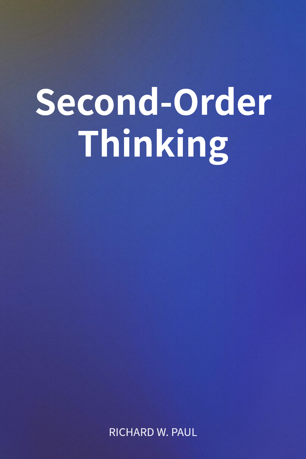Second-Order Thinking cover