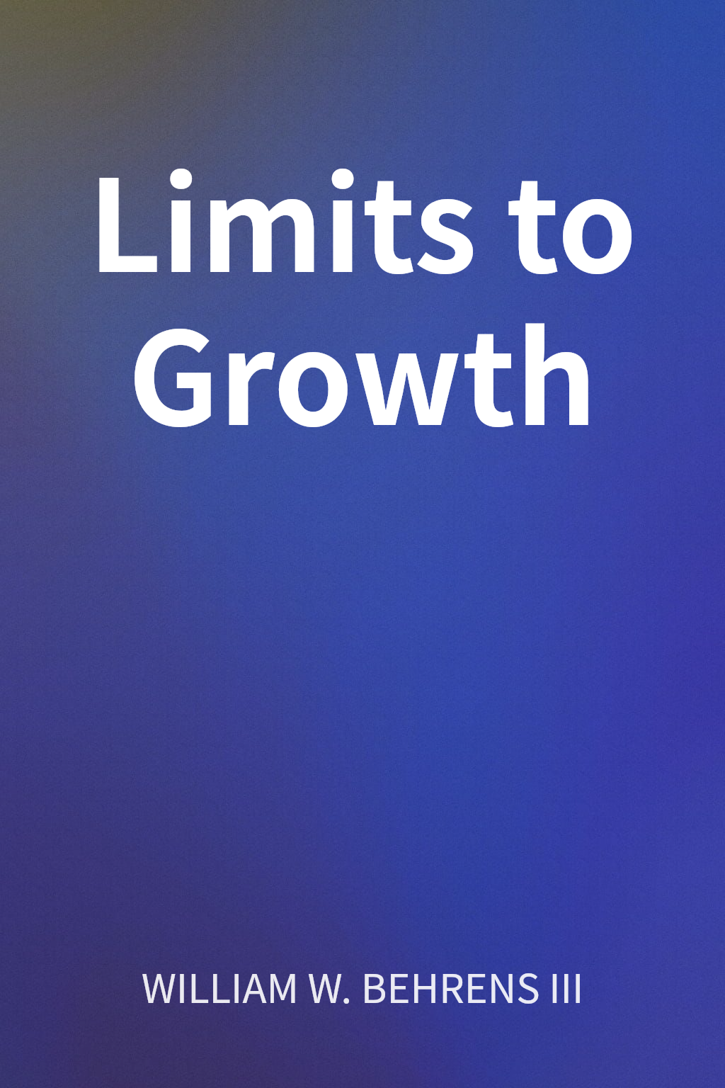 Limits to Growth cover