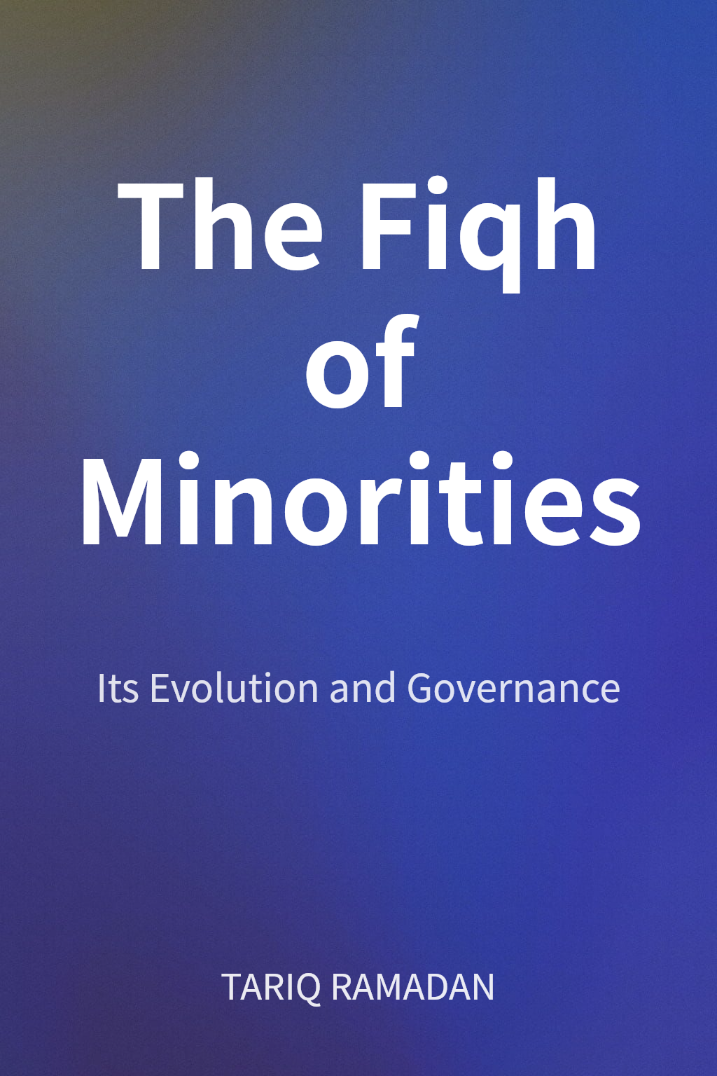 The Fiqh of Minorities cover