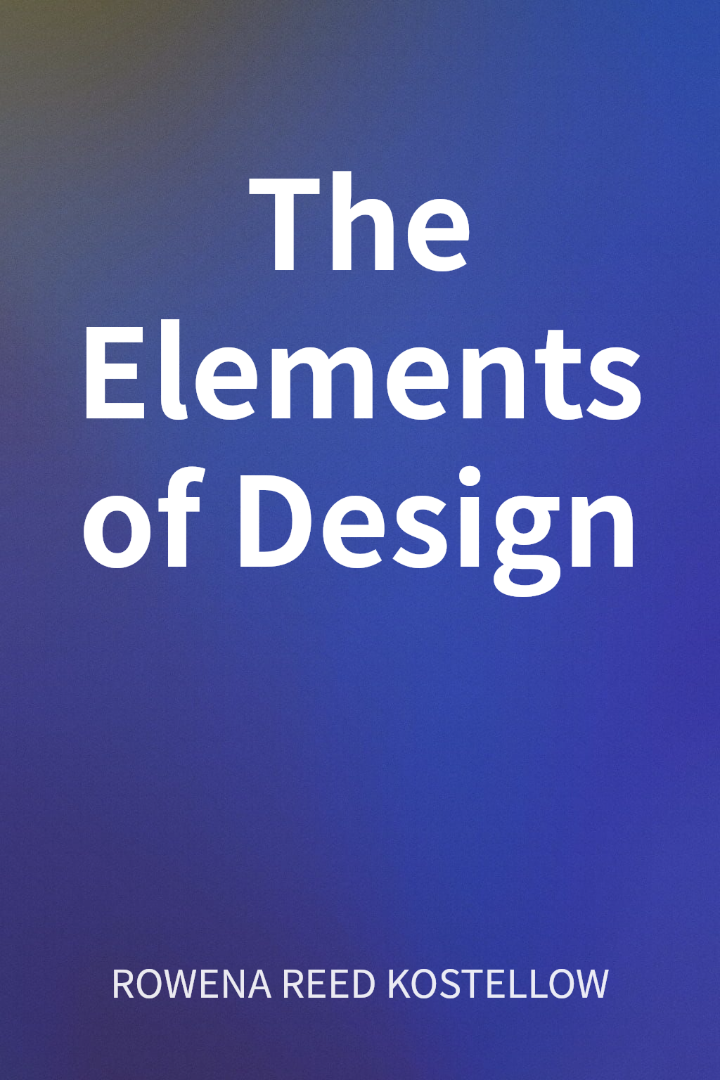 The Elements of Design cover