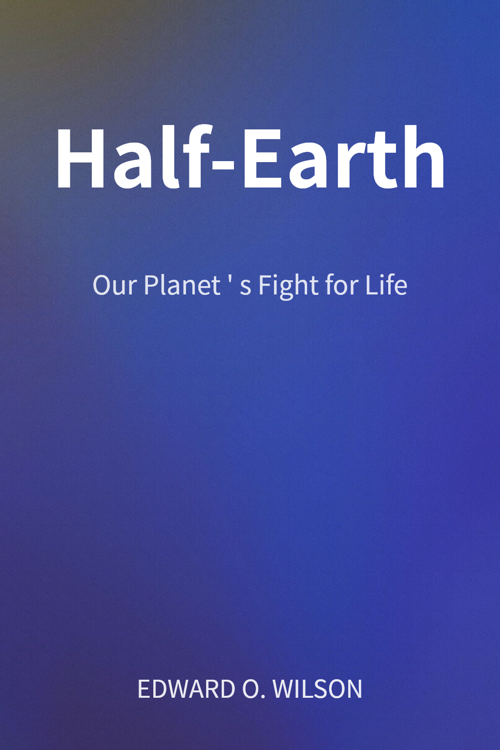 Half-Earth cover