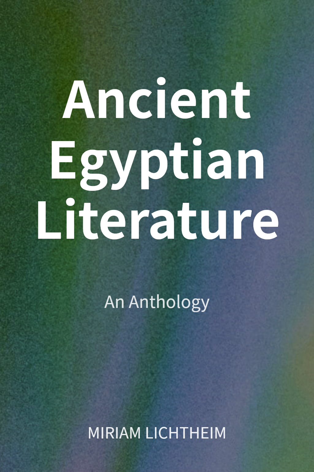 Ancient Egyptian Literature cover