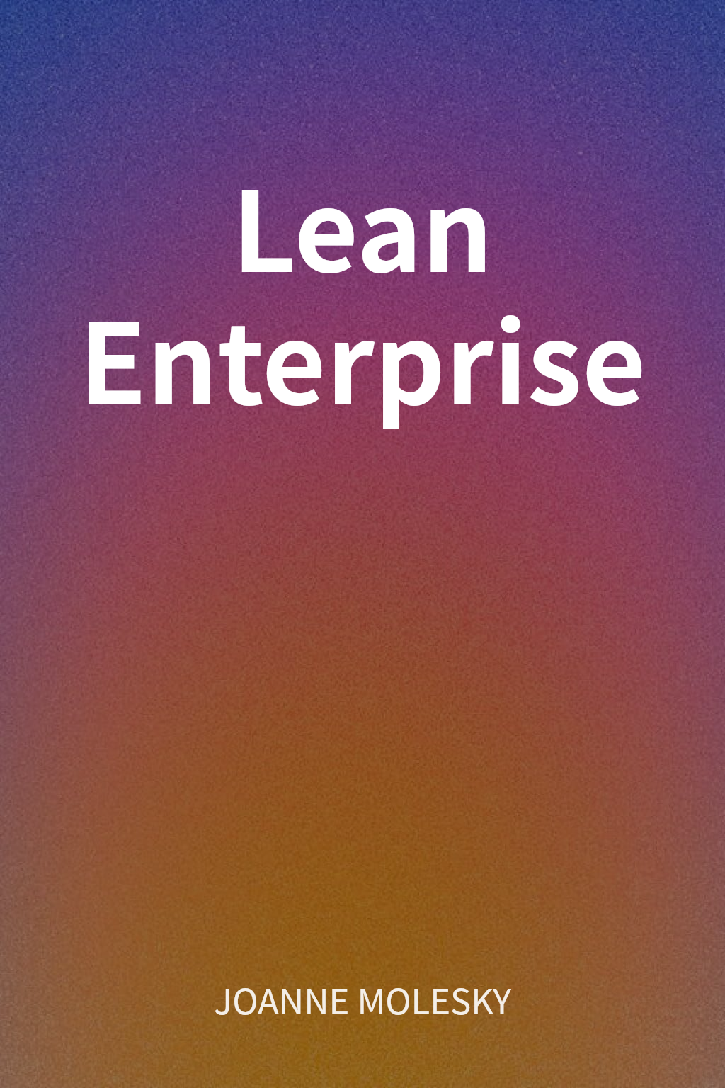 Lean Enterprise cover