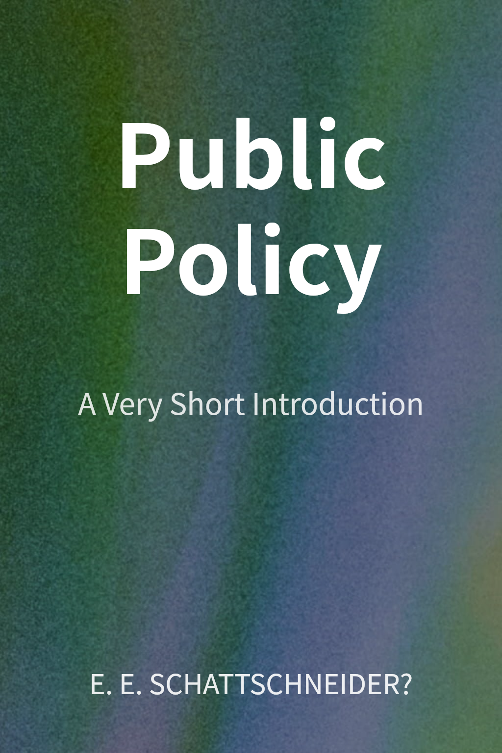 Public Policy cover