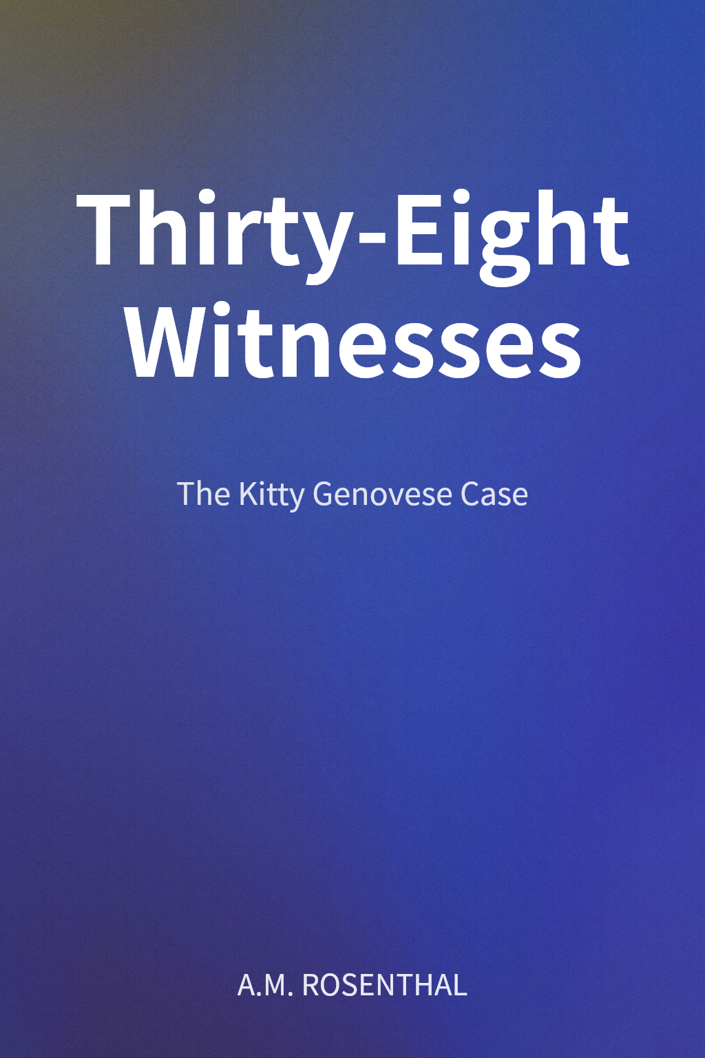 Thirty-Eight Witnesses cover