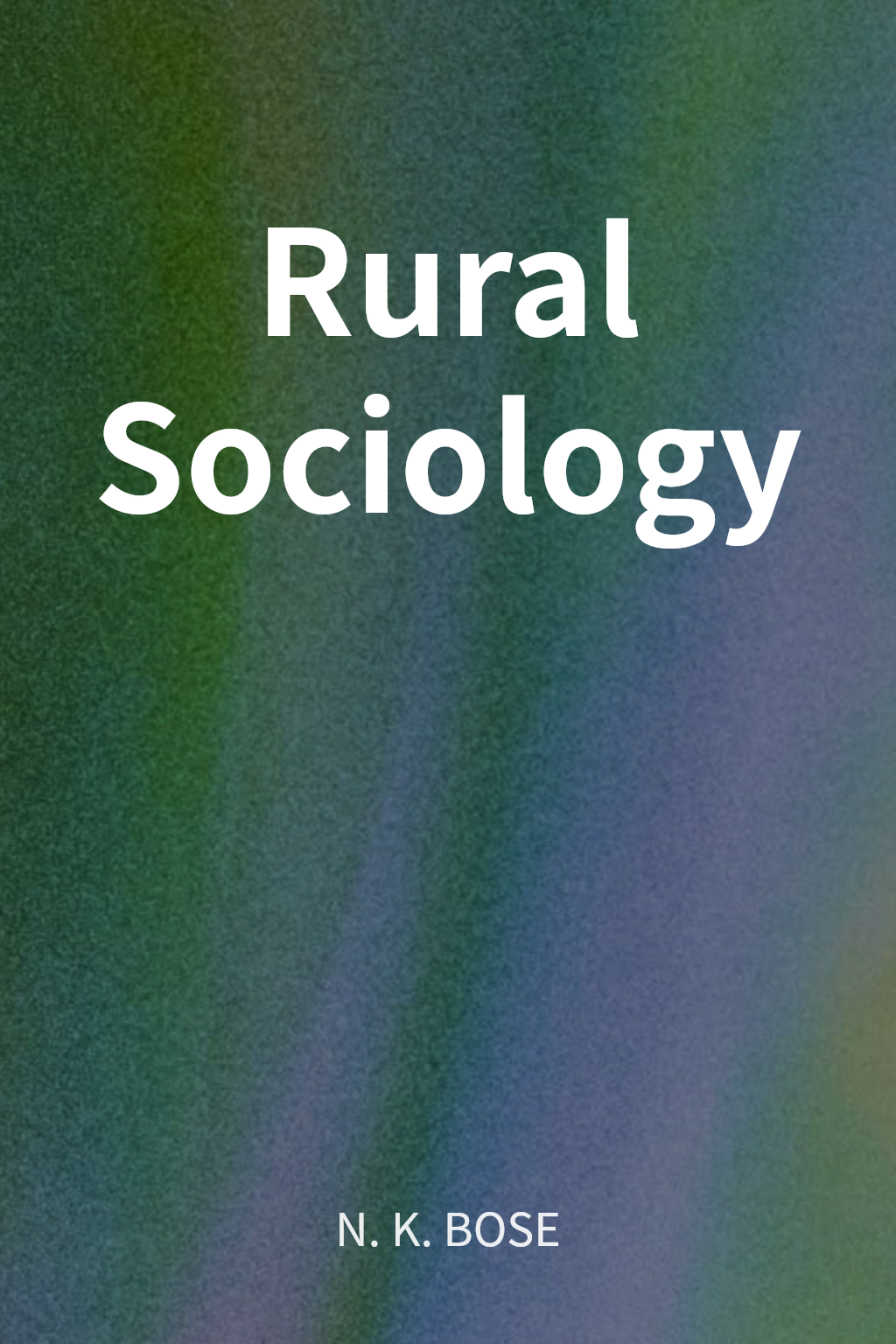 Rural Sociology cover