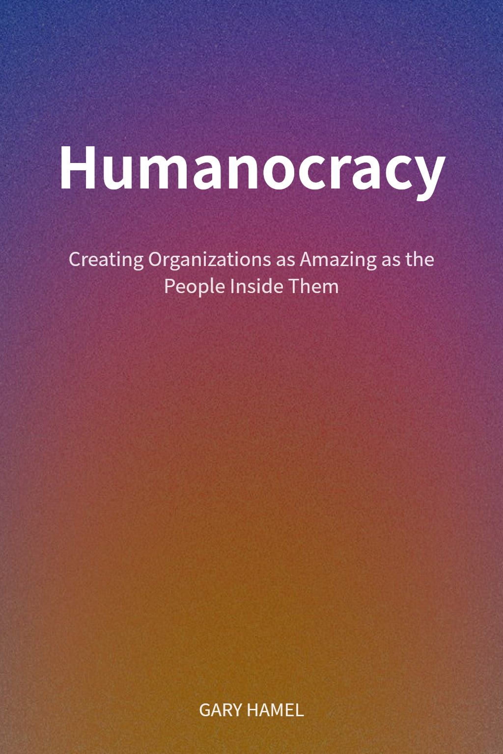 Humanocracy cover