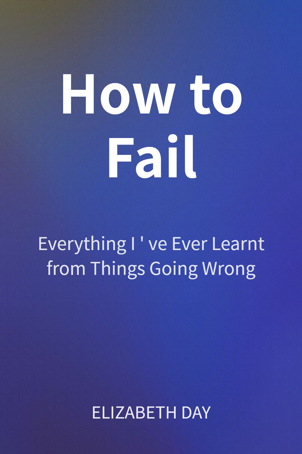 How to Fail cover