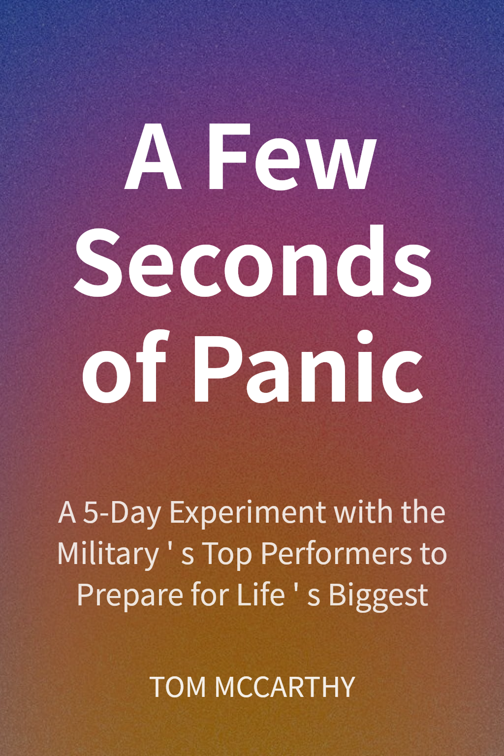 A Few Seconds of Panic cover