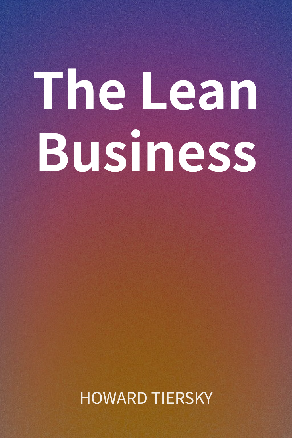 The Lean Business cover