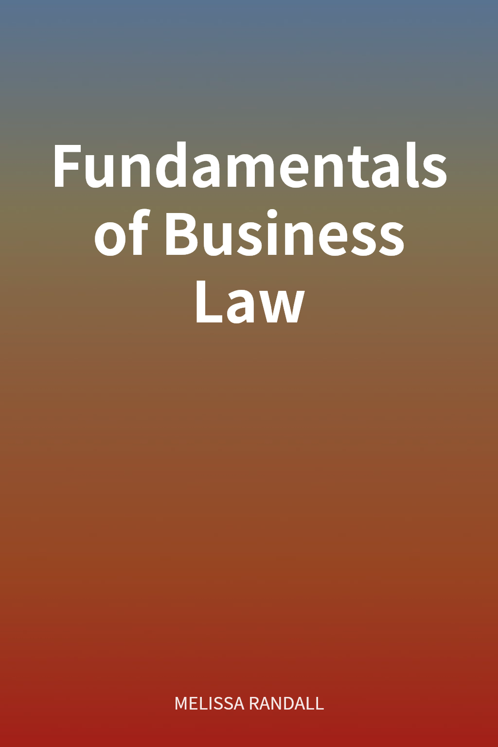 Fundamentals of Business Law cover