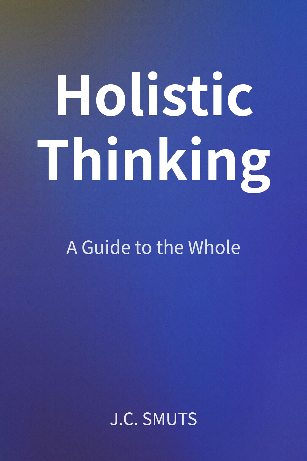 Holistic Thinking cover