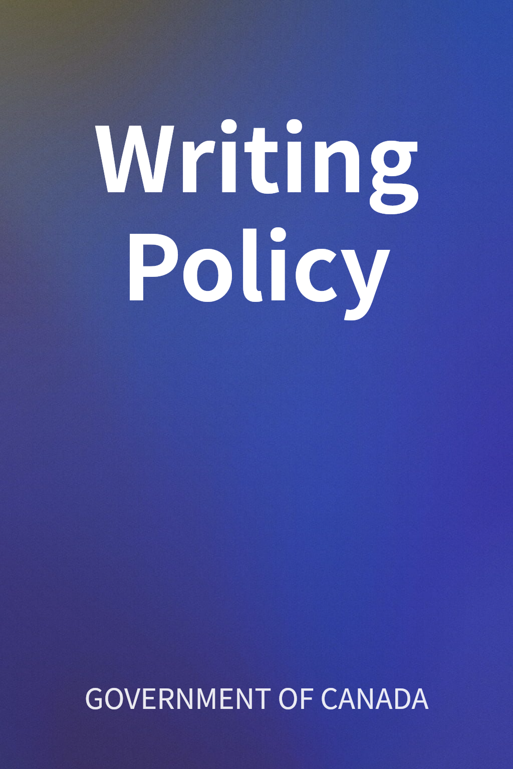Writing Policy cover