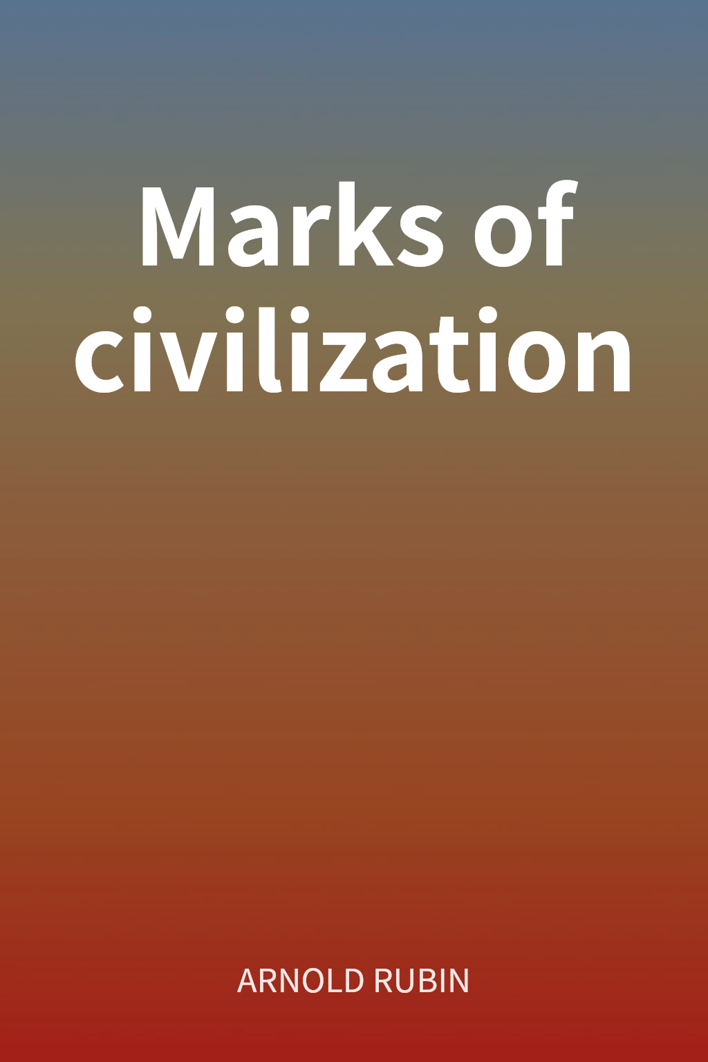 Marks of civilization cover