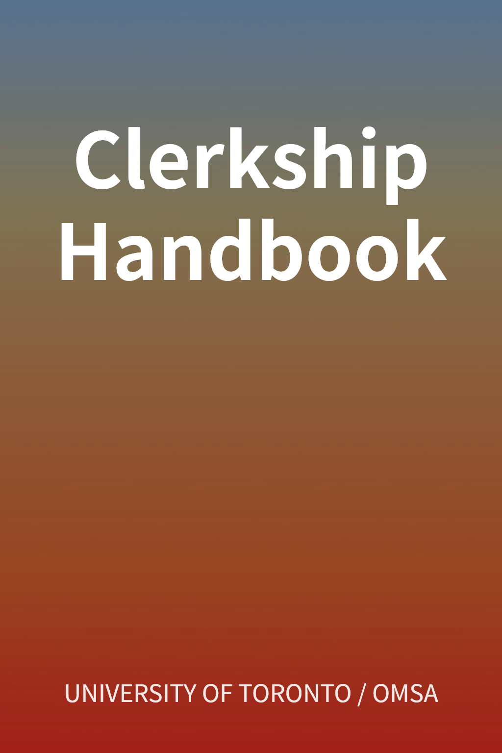 Clerkship Handbook cover