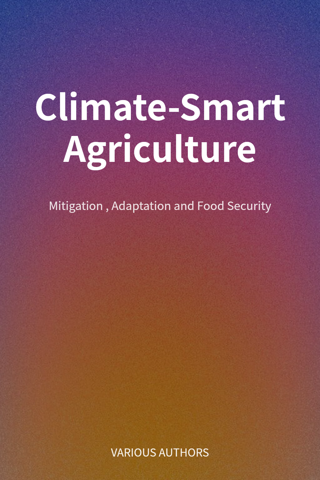 Climate-Smart Agriculture cover