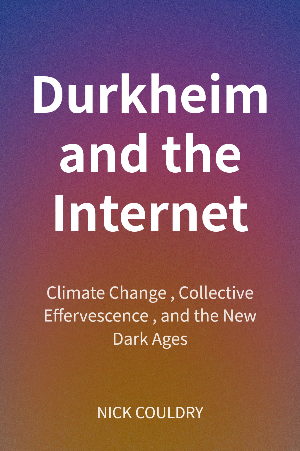 Durkheim and the Internet cover