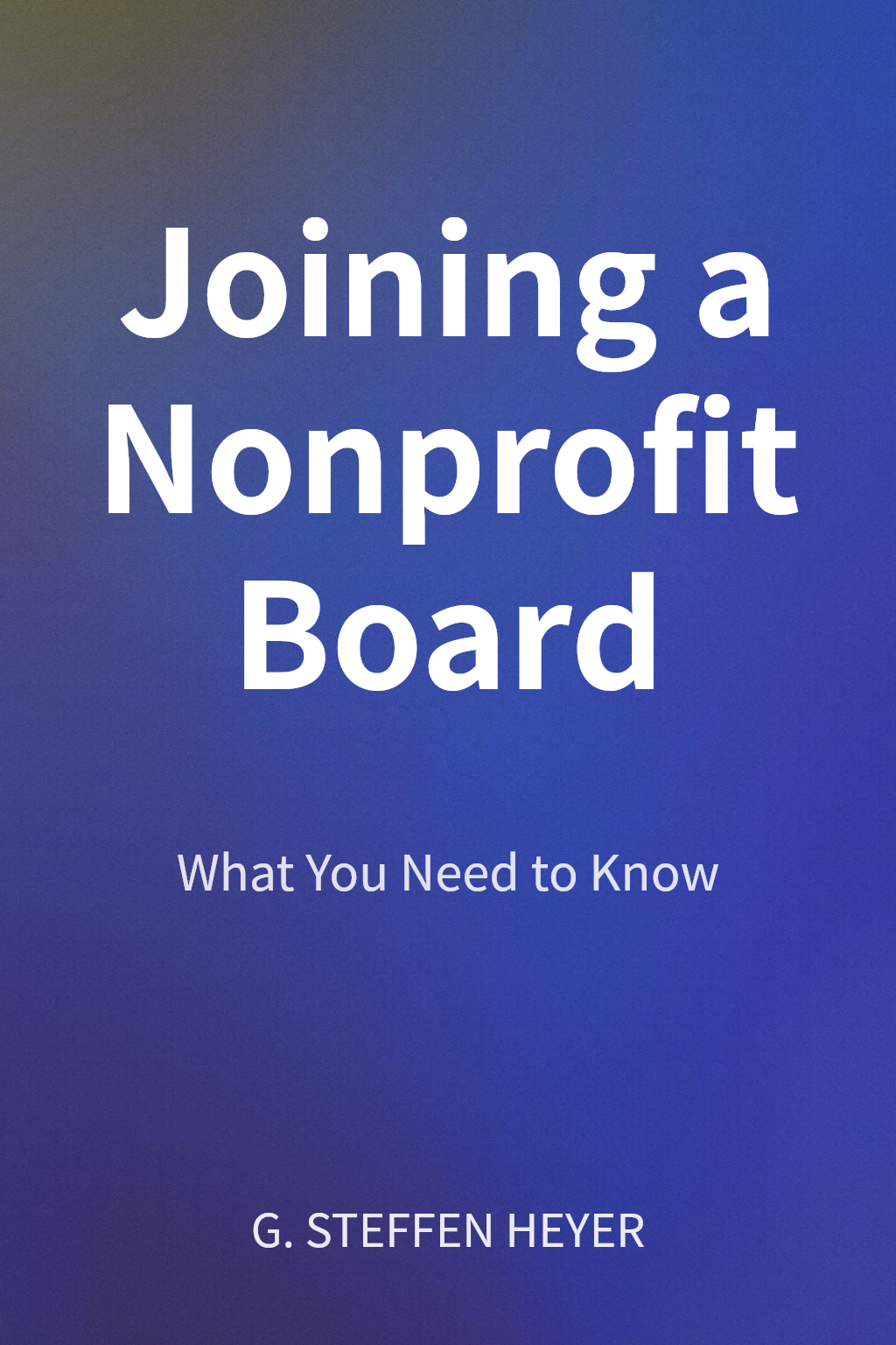 Joining a Nonprofit Board cover