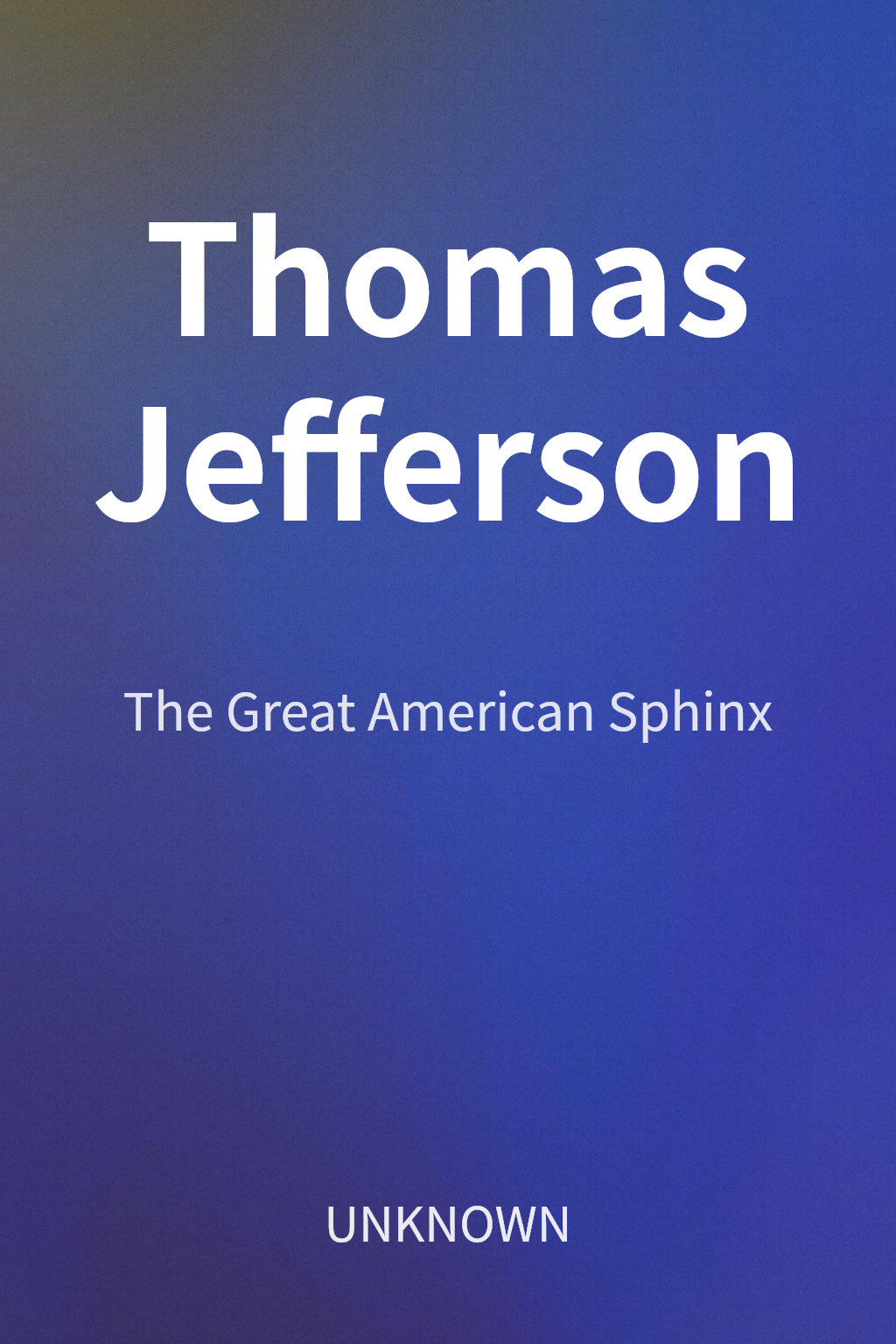 Thomas Jefferson cover